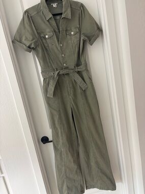 Women’s Paige Tie-Waist Jumpsuit - Olive size 10